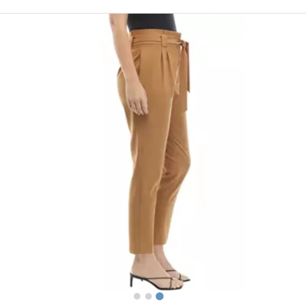 Calvin Klein NWT Suit Pants Tie Waist And Zipper Button Brown Women's Size 12